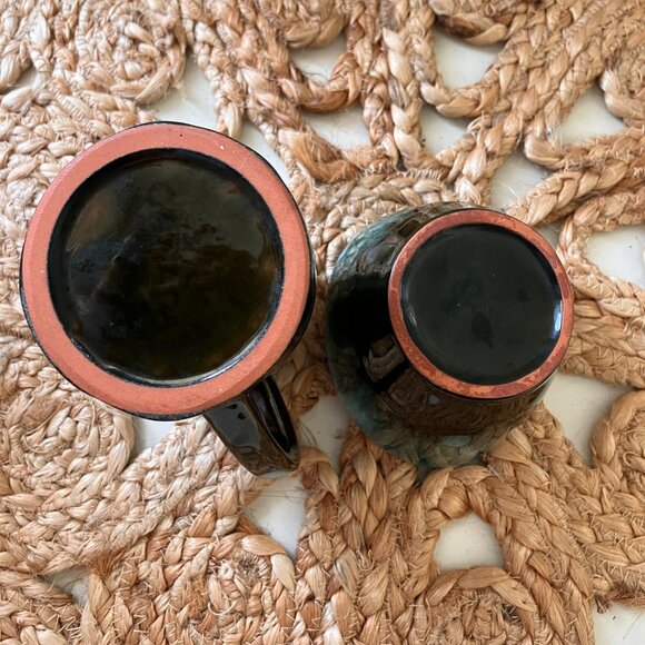 Blue Mountain Pottery Small Milk Cream Pitcher and Open Sugar Bowl 1970's - Picture 6 of 9